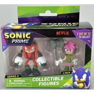 Sonic Prime Series 2 Knuckles‎ & Amy 2.5" Figure 2-Pack SEGA Netflix - Brand New